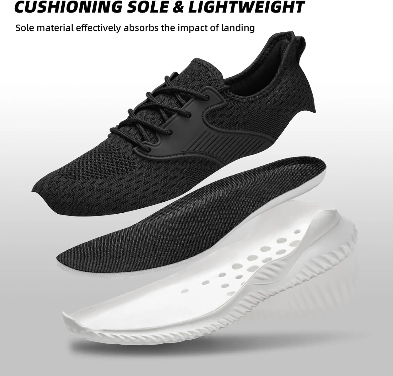 ATHMILE Womens Walking Shoes Lightweight Men Tennis Shoes Slip On Memory Foam Casual Sneakers for Gym Travel Work Outdoor Road