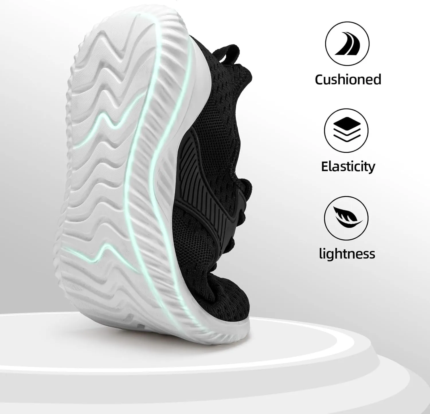 ATHMILE Womens Walking Shoes Lightweight Men Tennis Shoes Slip On Memory Foam Casual Sneakers for Gym Travel Work Outdoor Road