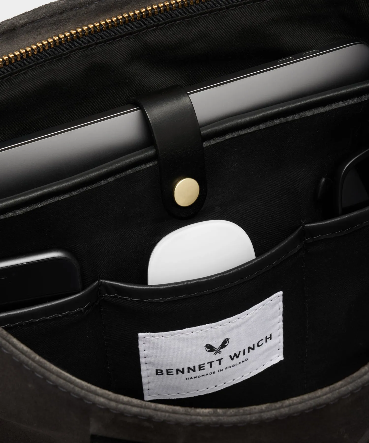 Bennett Winch Suede Tote in Storm Grey