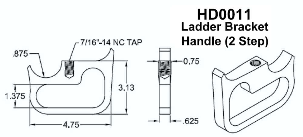 Cast Products FA4007-5 Ladder Bracket