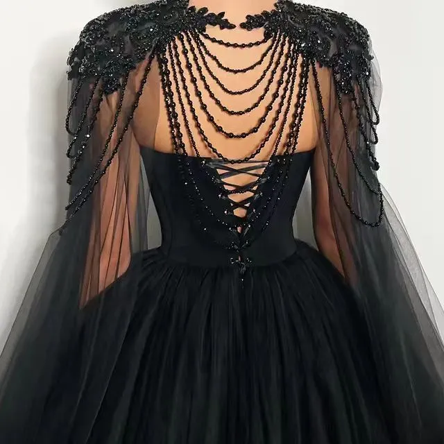Chic Noir Evening Gown