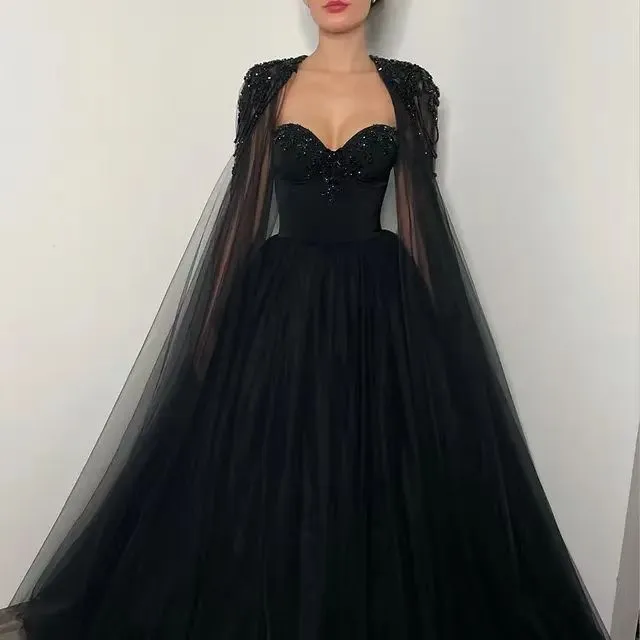 Chic Noir Evening Gown