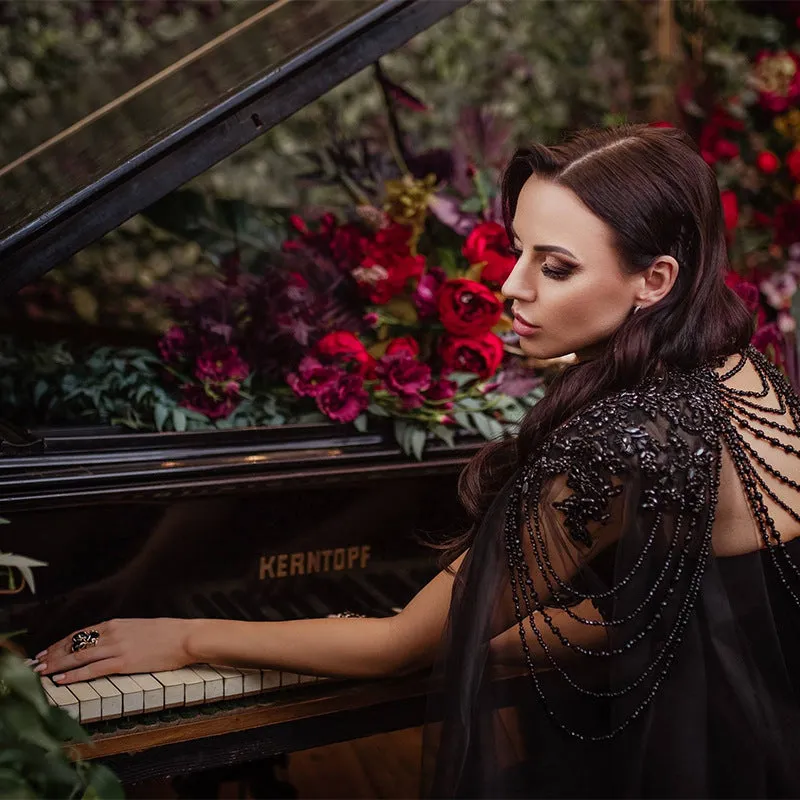 Chic Noir Evening Gown