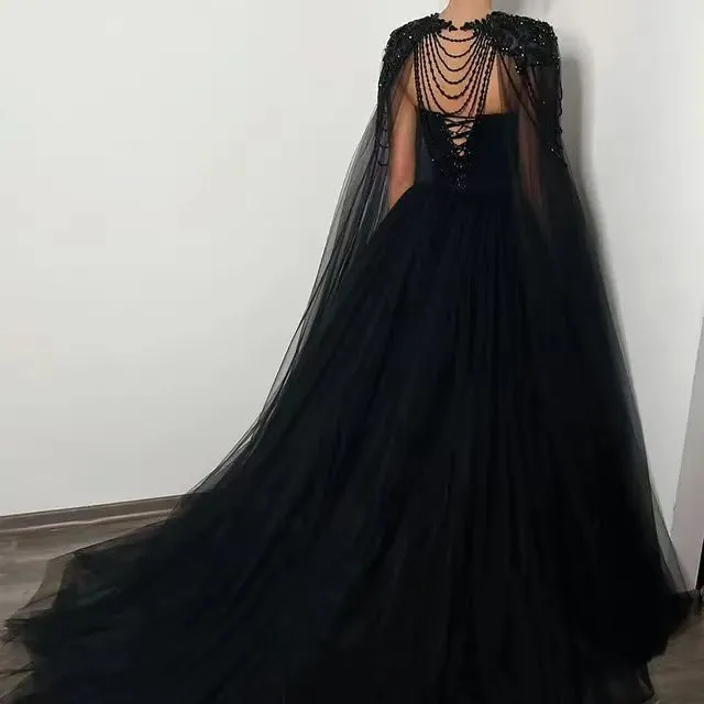 Chic Noir Evening Gown