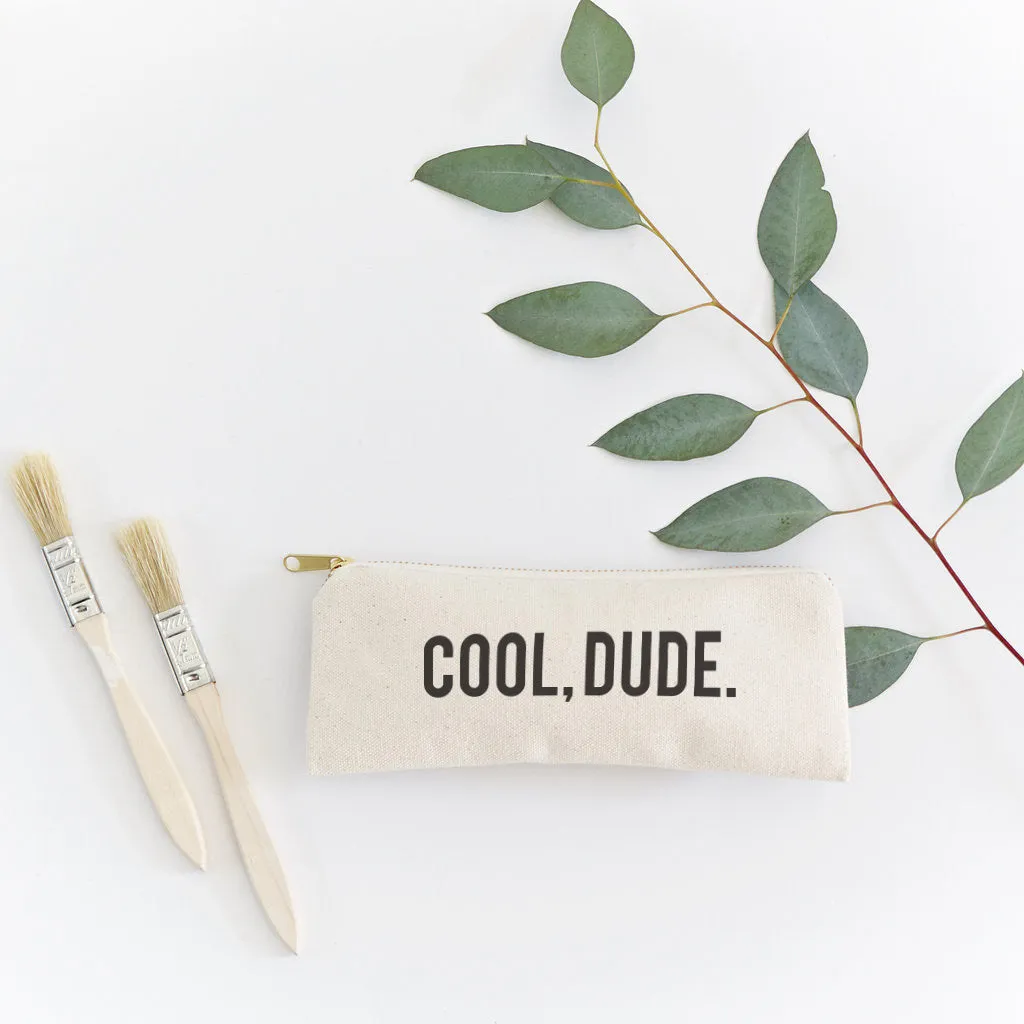 Cool Dude Cotton Canvas Pencil Case and Travel Pouch by The Cotton & Canvas Co.