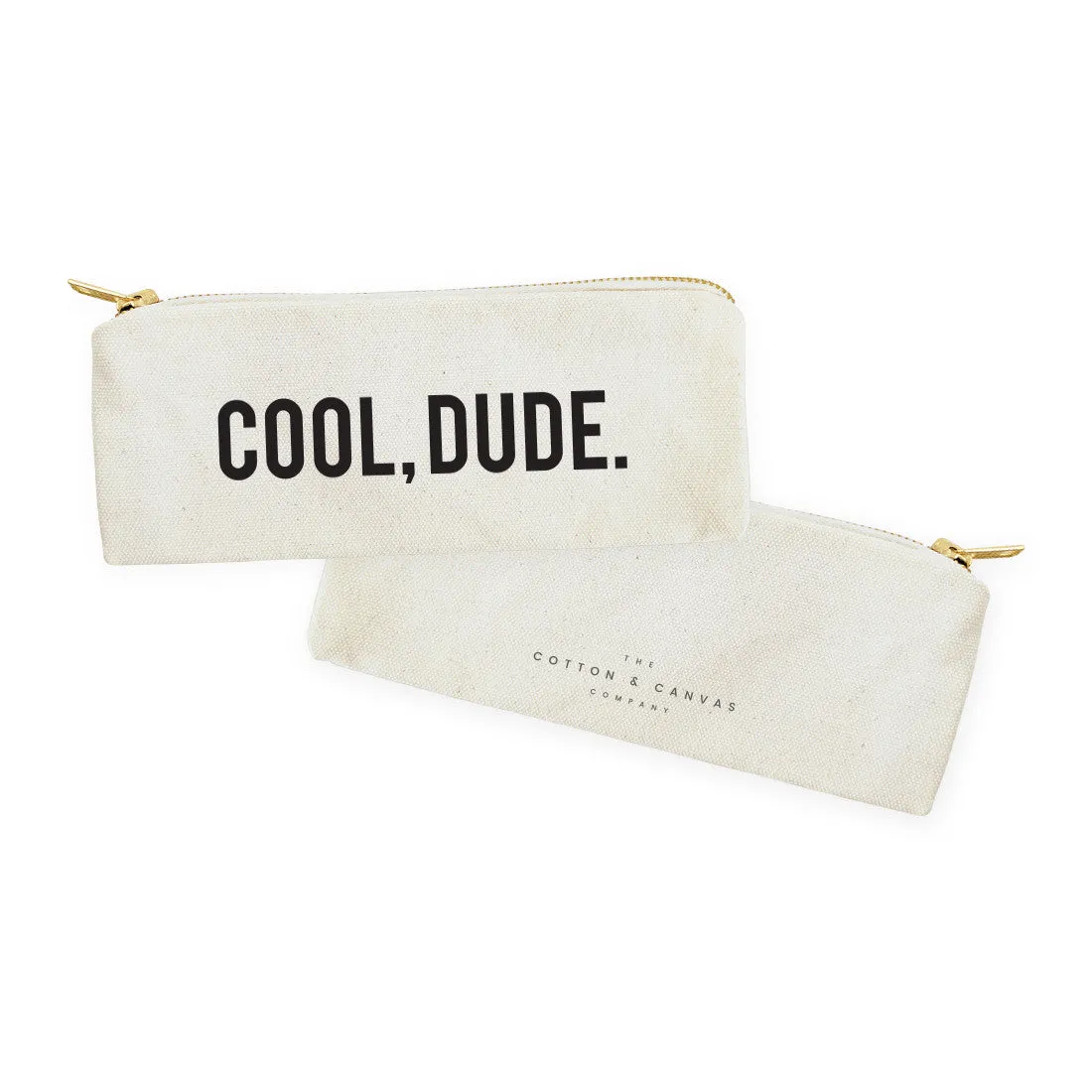 Cool Dude Cotton Canvas Pencil Case and Travel Pouch by The Cotton & Canvas Co.