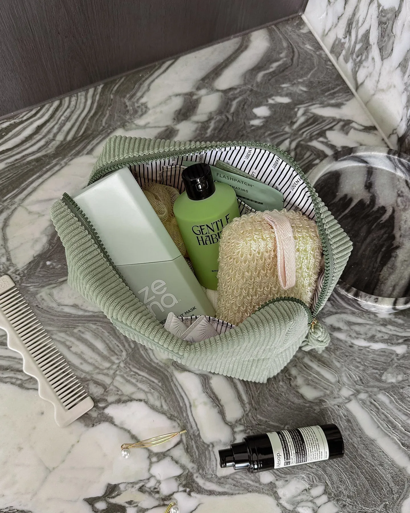 Destiny & Baby Destiny Cosmetic Set - Sage Green