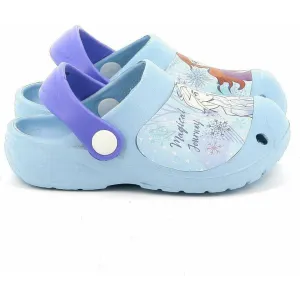 Disney Frozen 2 Girls Kids Clog Sandals & Mules Light Blue