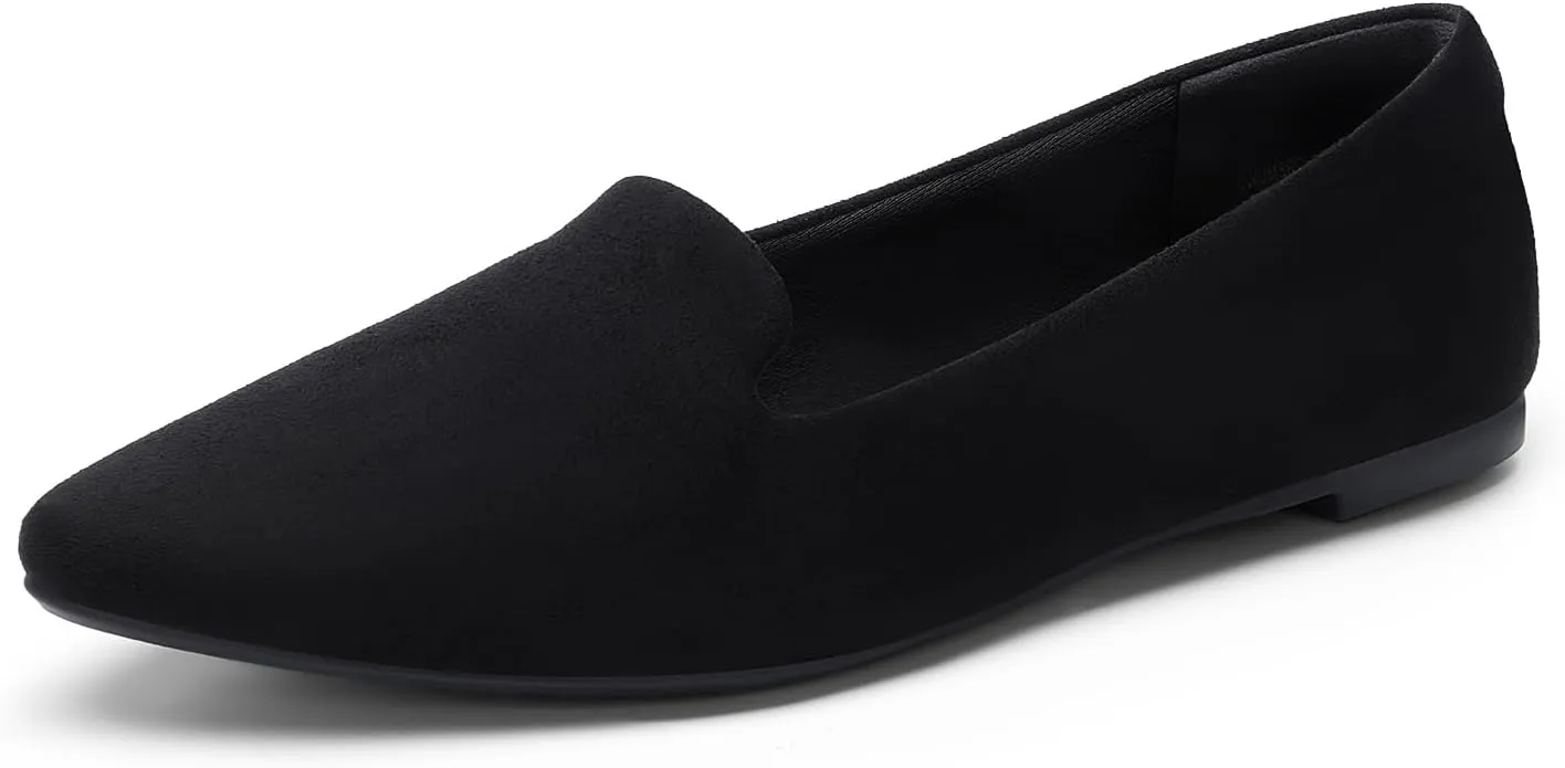 DREAM PAIRS Women's Flats, Pointed Toe Slip-On Dressy Flat Shoes, Comfortable Business Casual Dress Shoes for Office Work