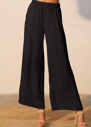 Eliana Poly Silk Pocket Pants-Made in USA