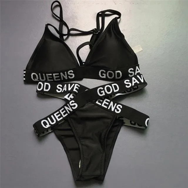 God Save Queens Sexy Bikini Set