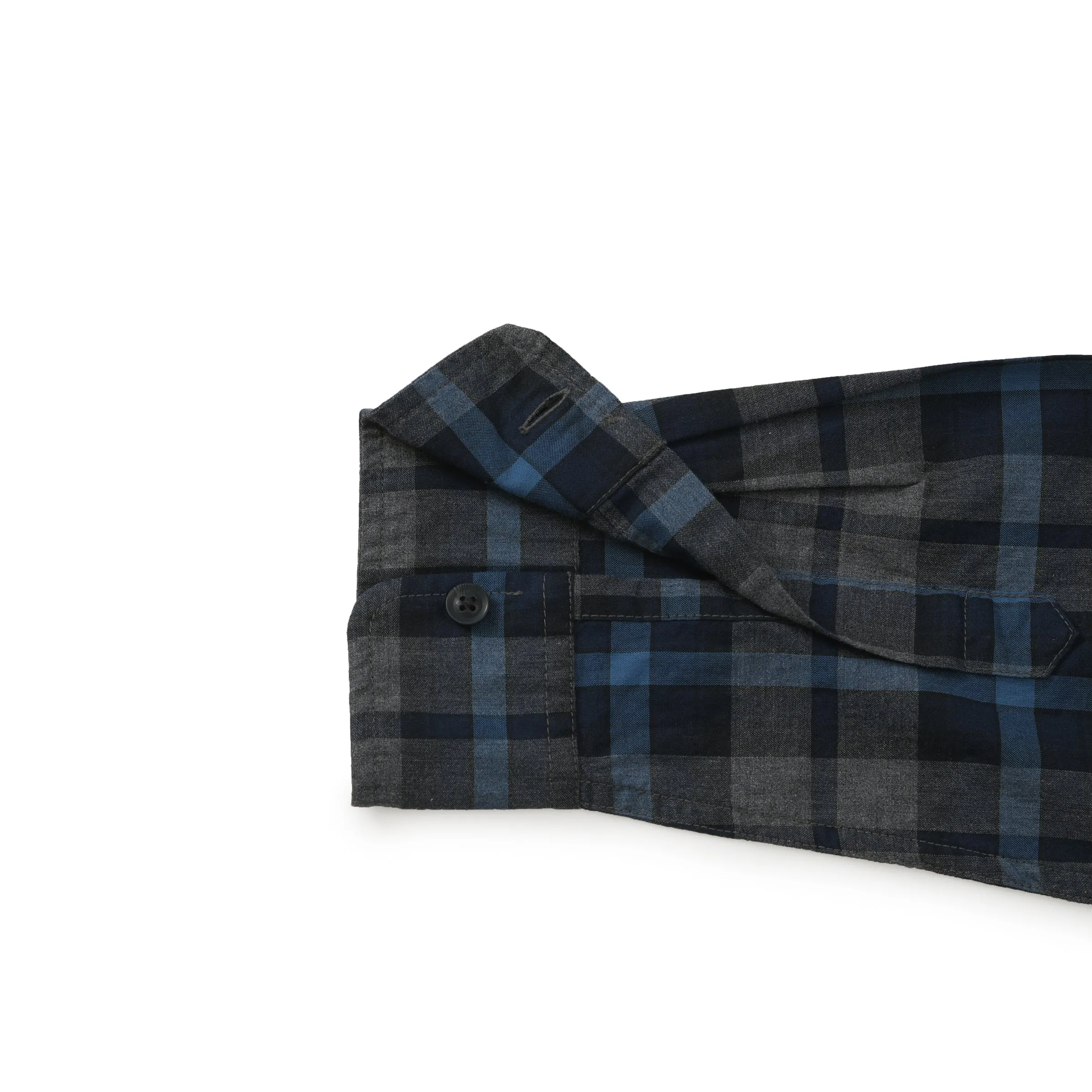 Heath Heather Poplin Shirt - Gray Navy Blue (Final Sale)*