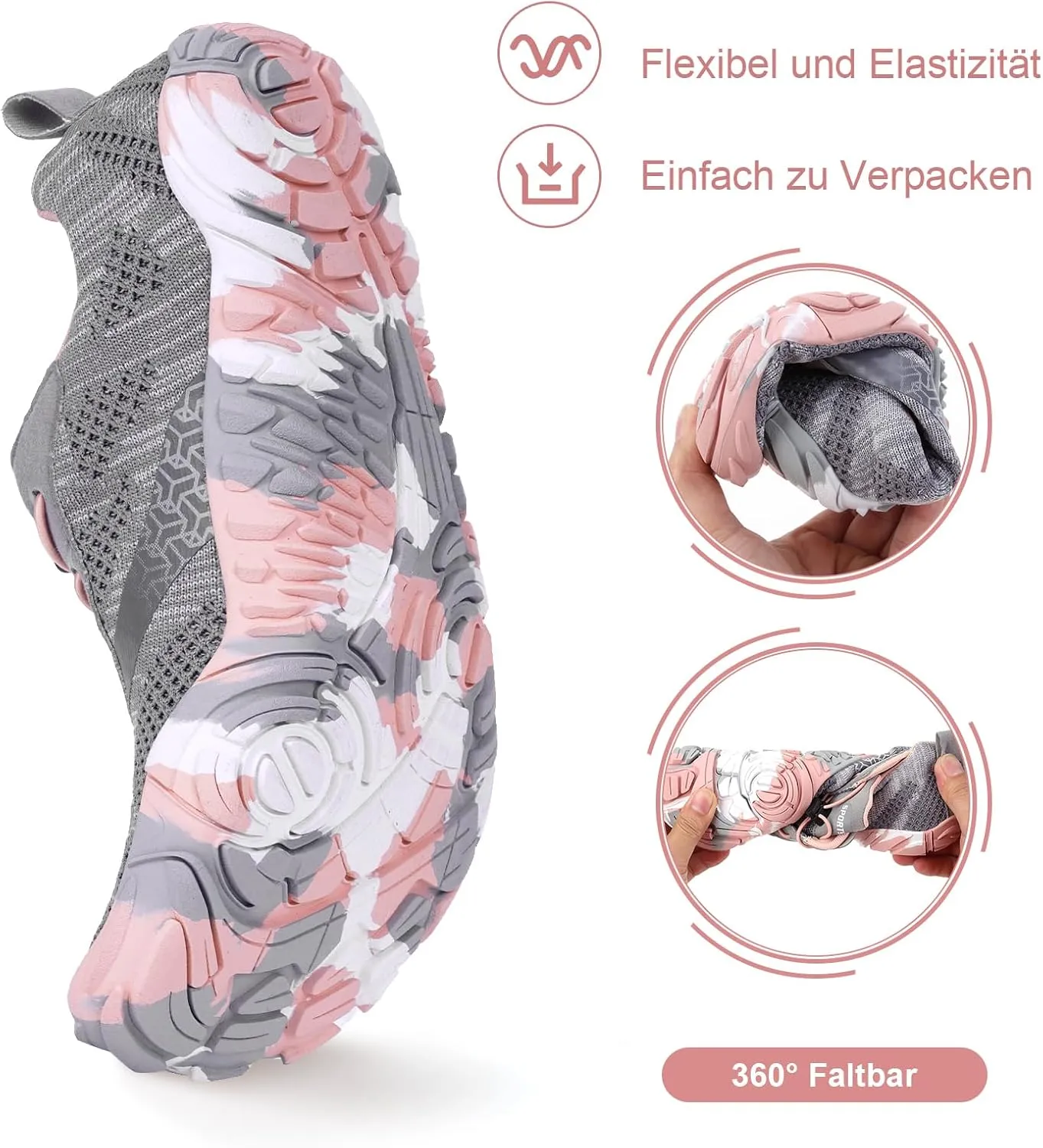 Hike Barefoot Shoes, Pro Barefoot Shoes Women Men Footwear, Athletic Hiking Minimalist Water Shoe Breathable Quick Dry Zero Drop Trail Running Shoe with Non-Slip Sole & Wide Toe Box