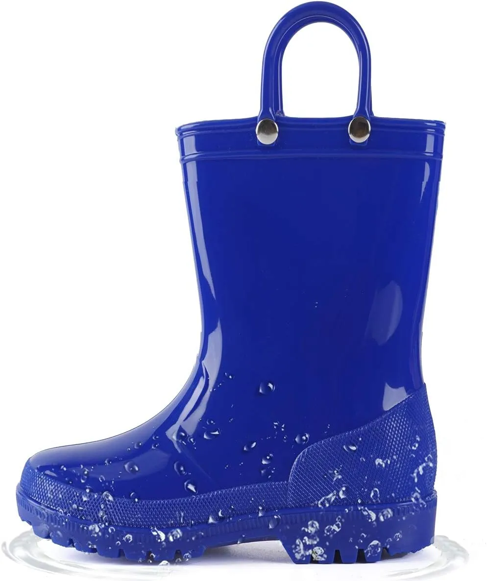 HugRain Toddler Kids Lightweight Adorable Rain Boots