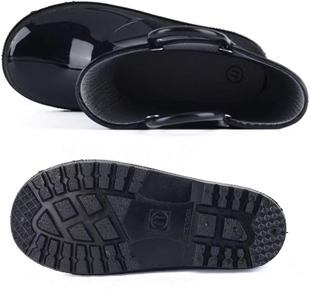 HugRain Toddler Kids Lightweight Adorable Rain Boots