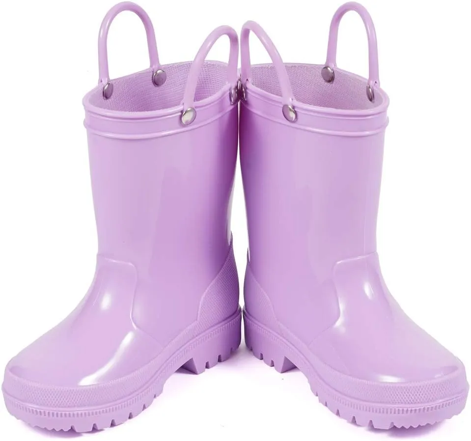 HugRain Toddler Kids Lightweight Adorable Rain Boots