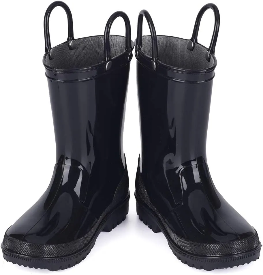 HugRain Toddler Kids Lightweight Adorable Rain Boots