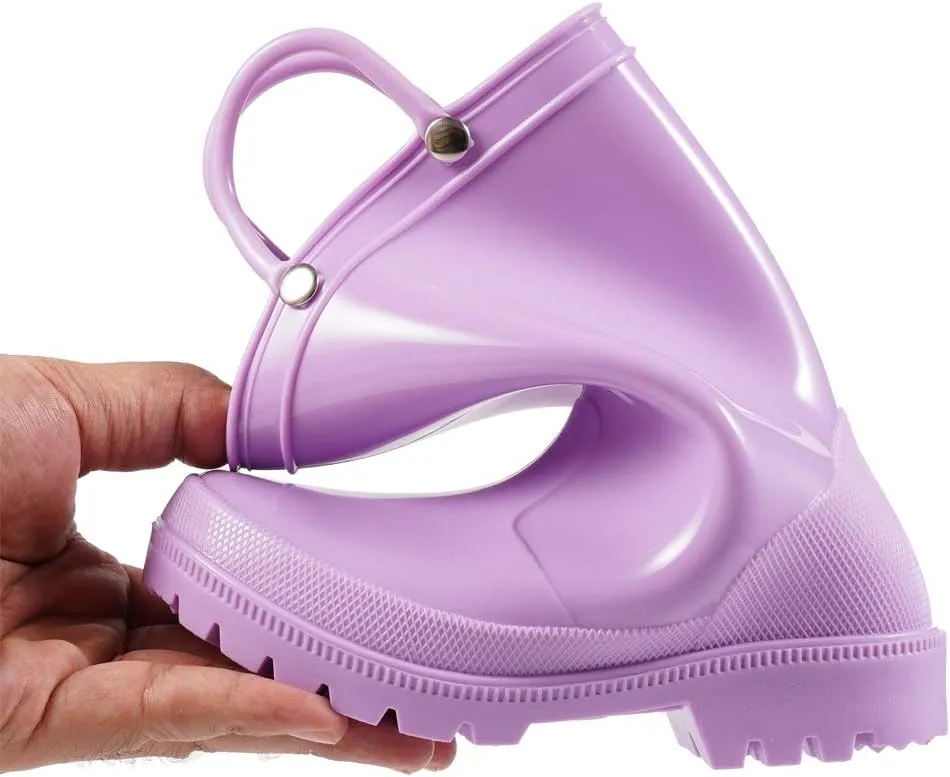 HugRain Toddler Kids Lightweight Adorable Rain Boots