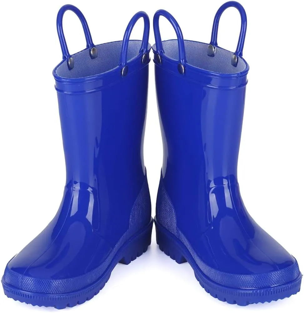 HugRain Toddler Kids Lightweight Adorable Rain Boots