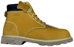 Mens Steel-Toe Water-Resistant Work Boots Tan