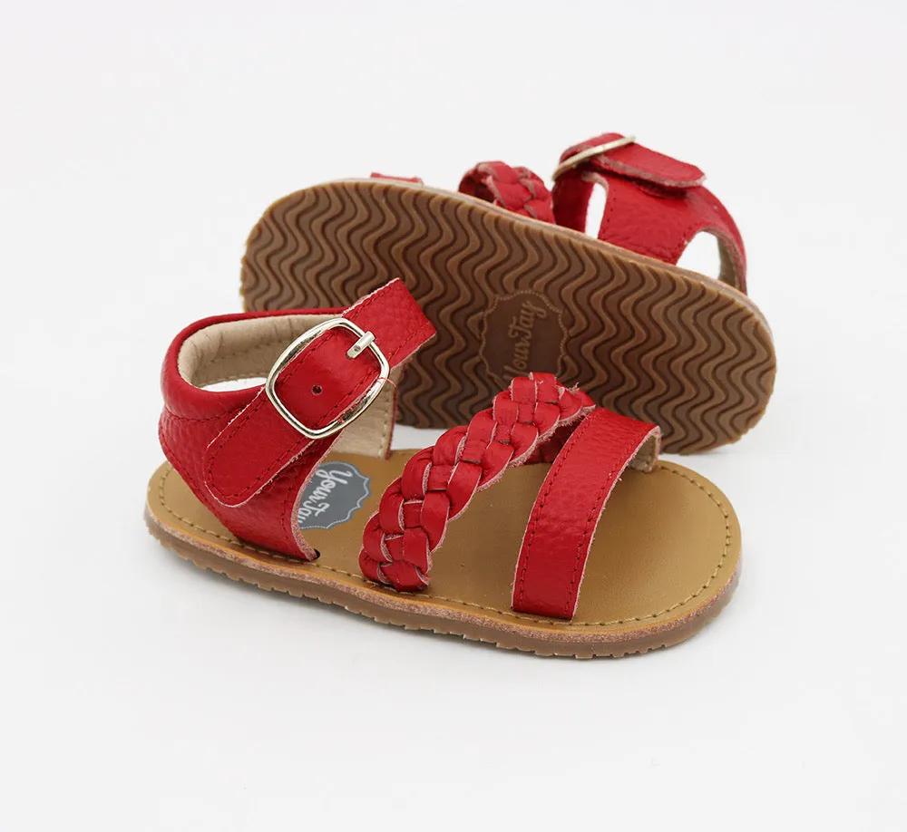 Mia Braid Sandals - True Red