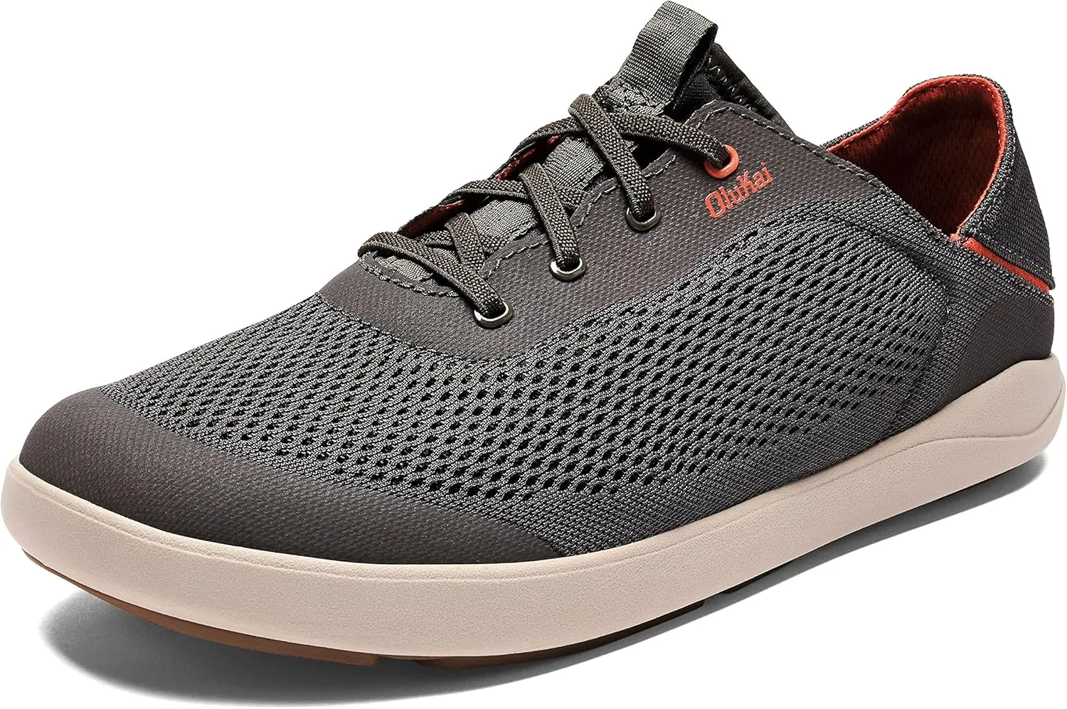 OLUKAI Moku Pae Men's Boat Shoes, Water Resistant & Breathable Mesh, Easy Slip On Design, Quick-Drying & Enhanced Traction