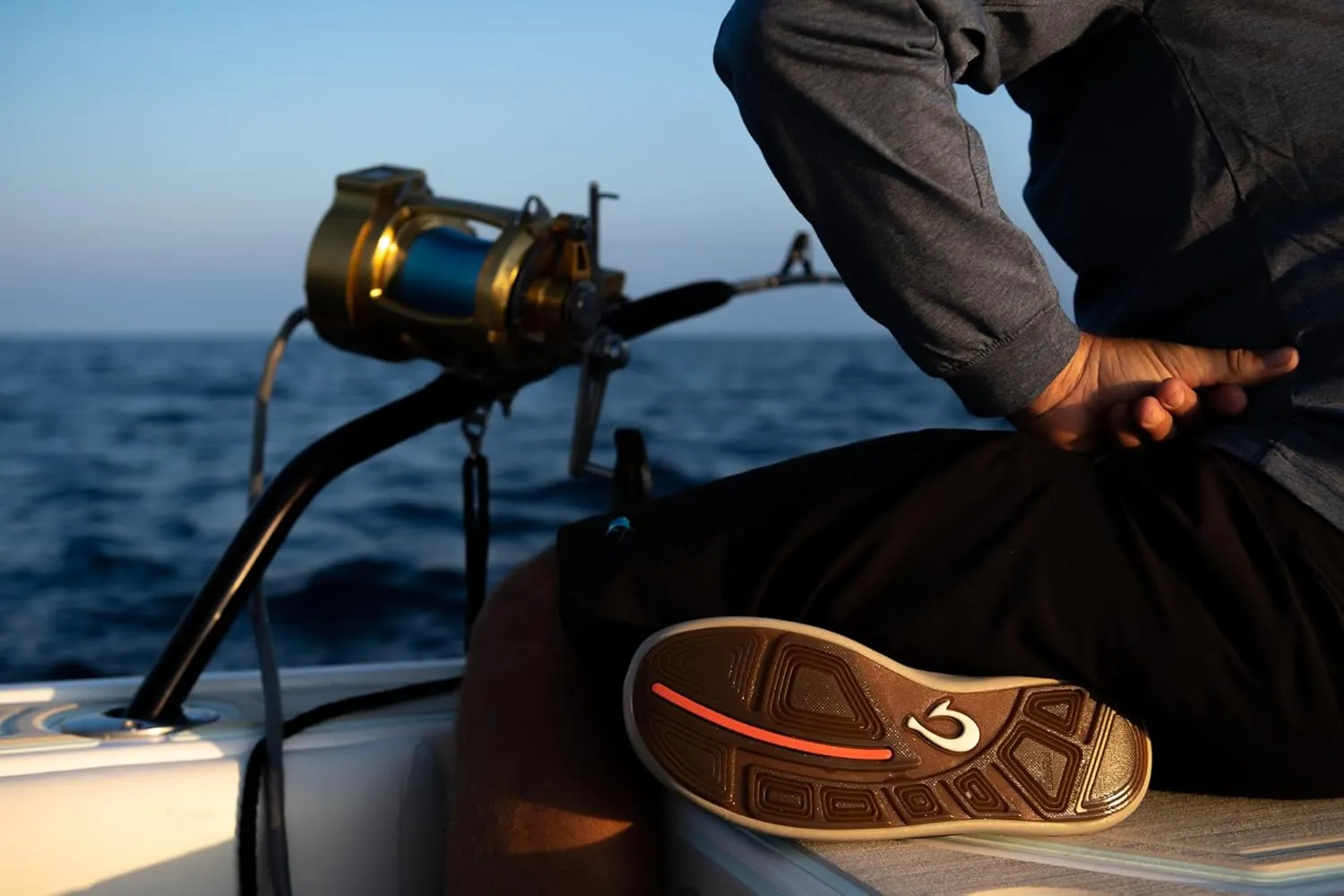 OLUKAI Moku Pae Men's Boat Shoes, Water Resistant & Breathable Mesh, Easy Slip On Design, Quick-Drying & Enhanced Traction