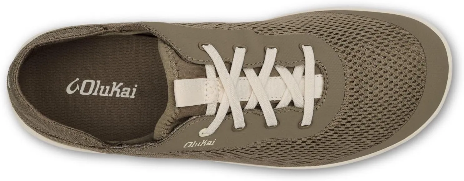 OLUKAI Moku Pae Men's Boat Shoes, Water Resistant & Breathable Mesh, Easy Slip On Design, Quick-Drying & Enhanced Traction