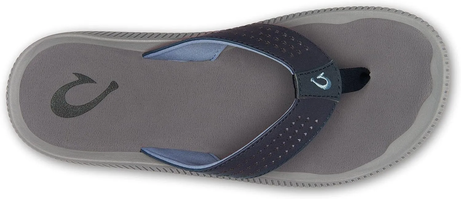 OLUKAI Ulele Men's Beach Sandals, Water Resistant Flip Flops, Arch Support & Comfort Fit, Lightweight & Durable, Enhanced Grip & Traction
