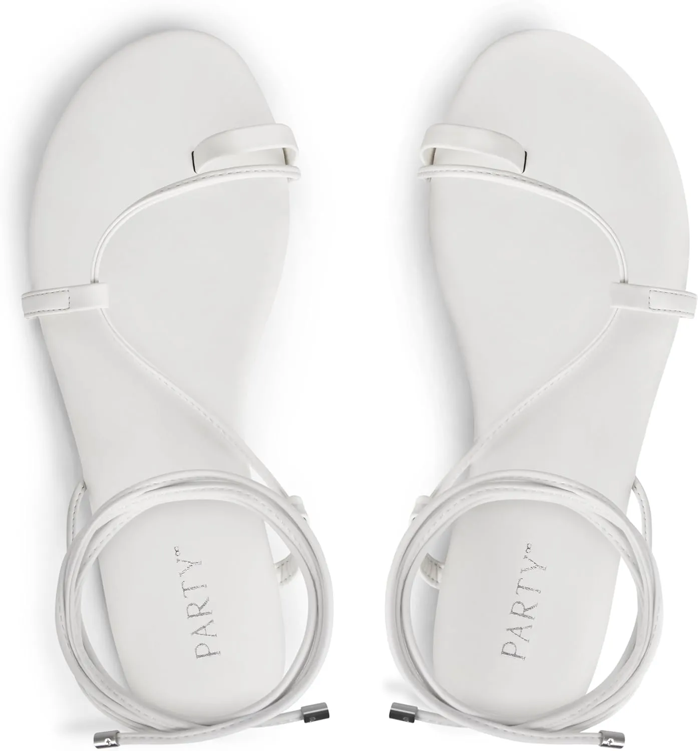 PARTY Women's Strappy Sandals Lace Up Flats Tie Up Shoes Wrap Flip Flop