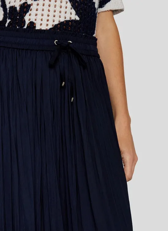 Rabe Pleated Skirt Navy