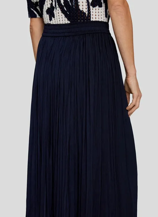 Rabe Pleated Skirt Navy