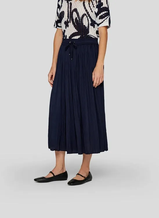 Rabe Pleated Skirt Navy