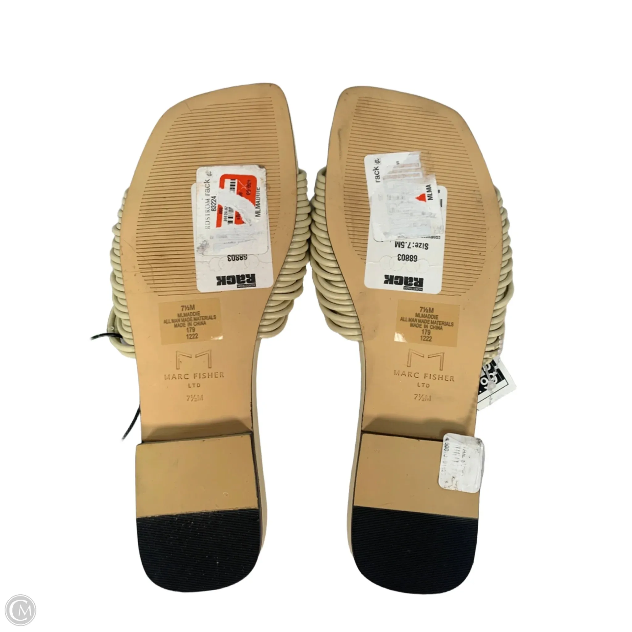 Sandals Flats By Marc Fisher In Cream, Size: 7.5