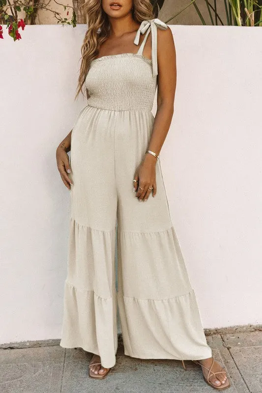 Seychelles Sway Jumpsuit in Nude