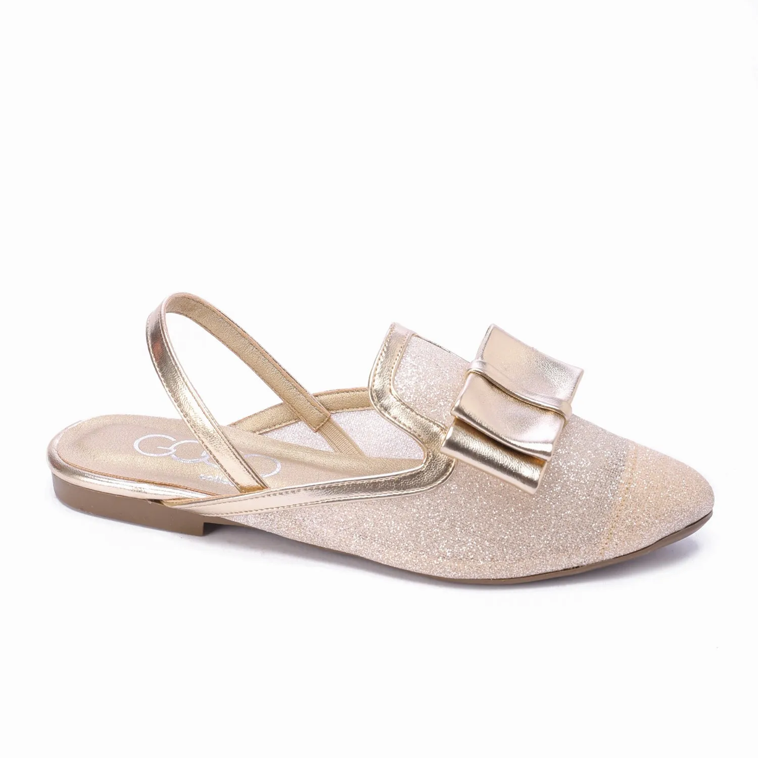 Sparkle Slingback Flats-Gold