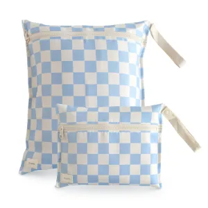 Water resistant wet bag (BLUE CHECK)