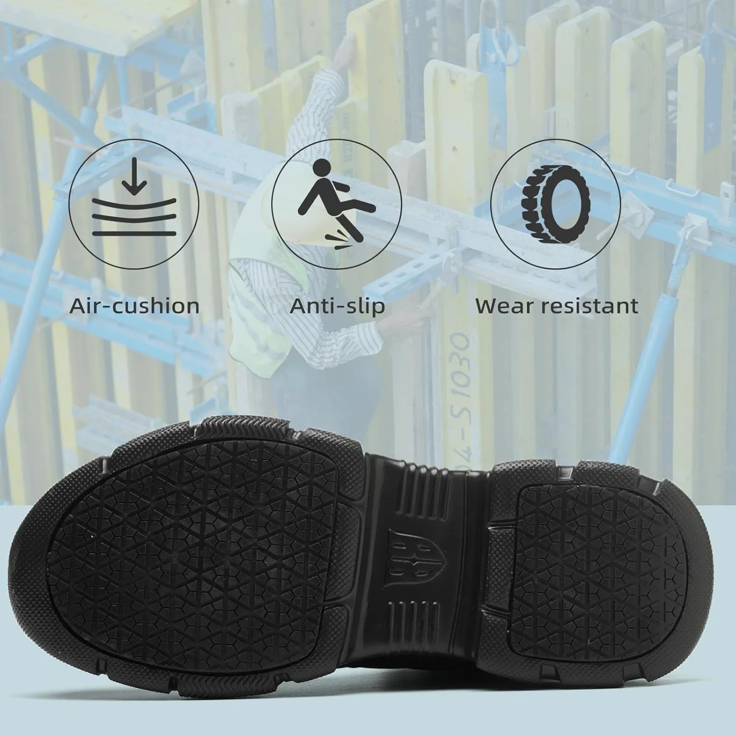 Work Boots Men Women Lightweight Comfortable Steel Toe Boots Non-Slip Safety Boots