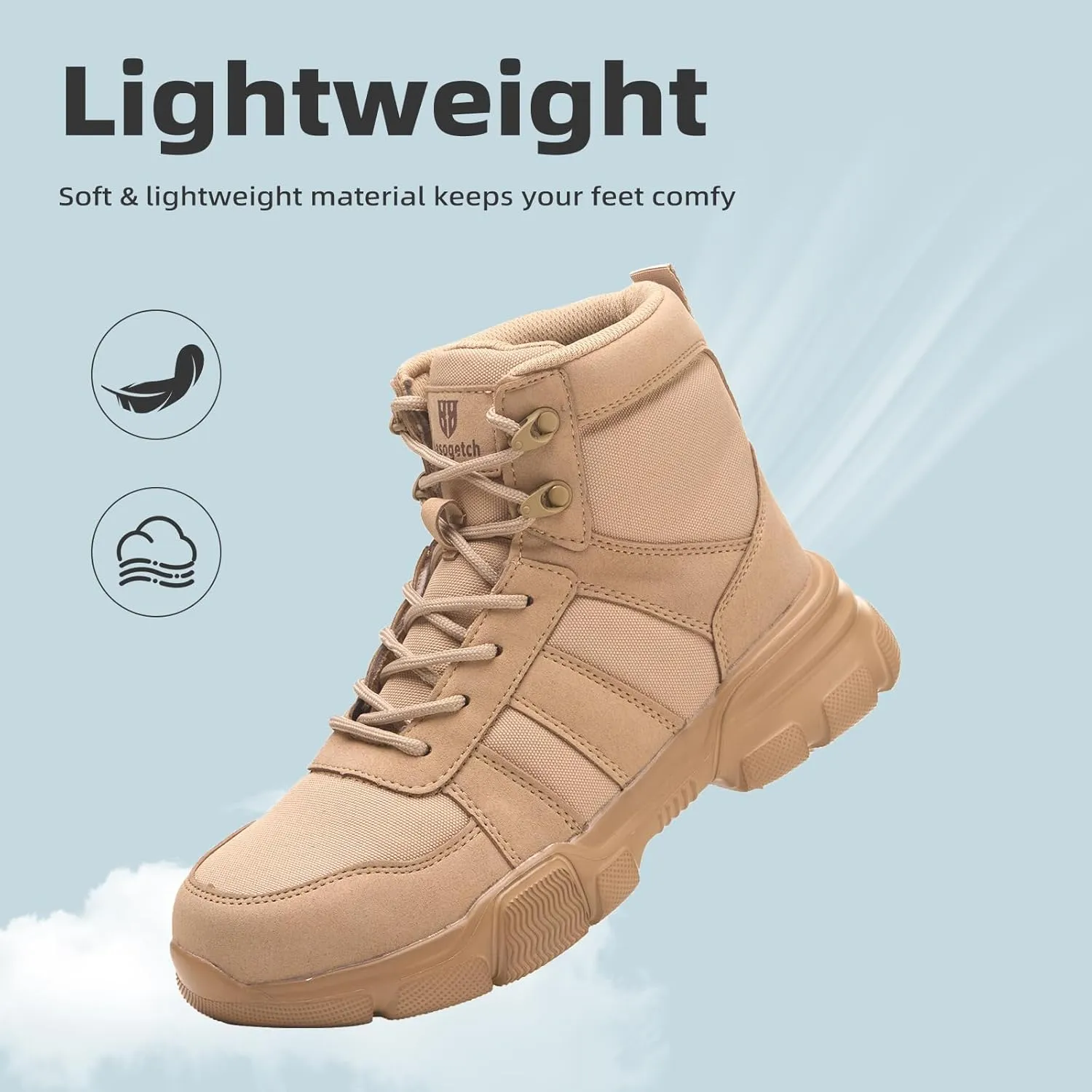 Work Boots Men Women Lightweight Comfortable Steel Toe Boots Non-Slip Safety Boots