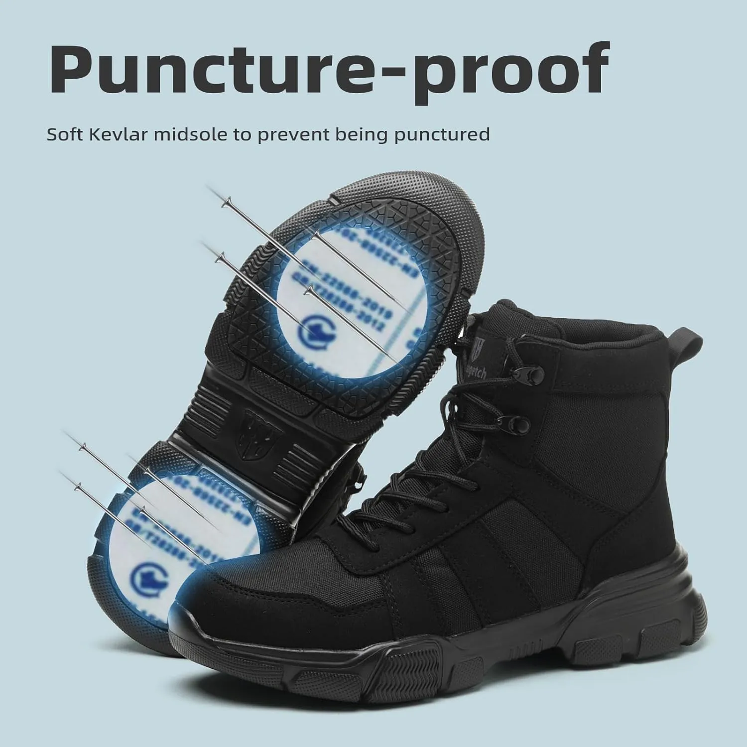 Work Boots Men Women Lightweight Comfortable Steel Toe Boots Non-Slip Safety Boots