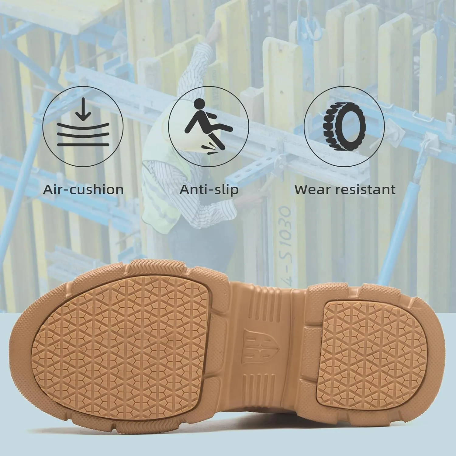 Work Boots Men Women Lightweight Comfortable Steel Toe Boots Non-Slip Safety Boots