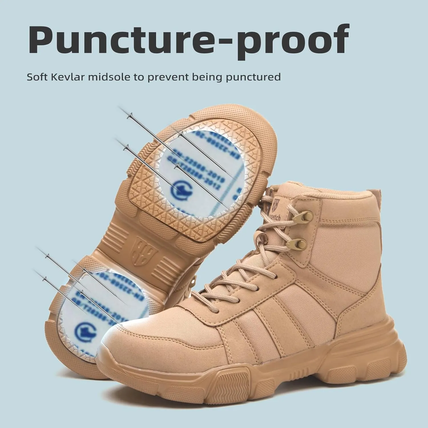 Work Boots Men Women Lightweight Comfortable Steel Toe Boots Non-Slip Safety Boots